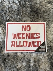 No Weenies Allowed Mini Canvas Wall Sign SpongeBob 7.5×10 Sealed Decor