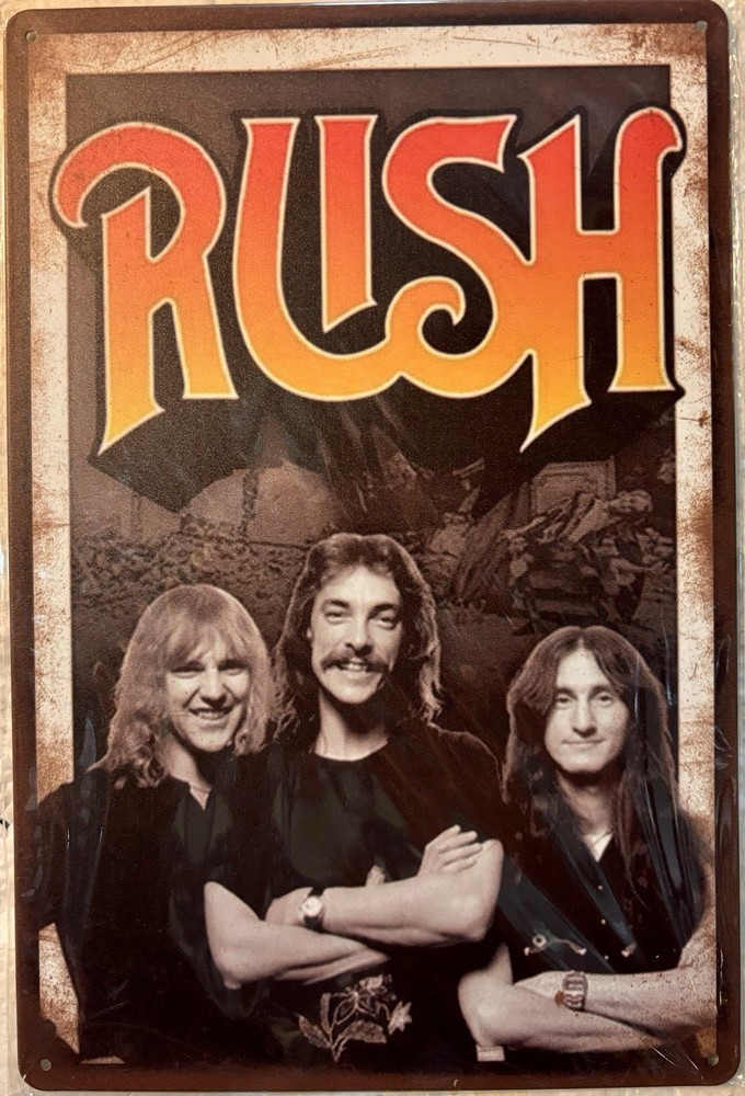TIN SIGN 8×12 Rush Band Rock Roll Group Music Canadian Musicians Singers DD14