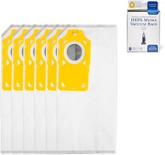 6 (Six) Genuine Riccar R40P HEPA Filter Vacuum Cleaner Bags, Charcoal-Infused