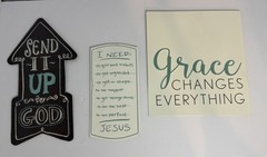 Christian Faith Signs: Grace Changes Everything, I Need Jesus, Send It Up To God