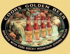 New “Coors Waterfall” Garage Sign, Wall Decor, Metal Sign 16”W x 13”H