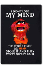 Wall Decor Sign Funny Muppets Animal Quote Poster Metal Signage Vintage