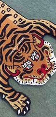 Tibetan Tiger Rugs Handmade 100% Woolen Hand Tufted For Home Decoration
