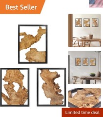 Unique Handcrafted Rustic Wall Decor – Sustainable Natural Wood Art 16″L x 12″W