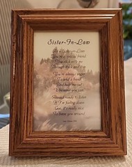 Judy Ullman ~ Sister-in-Law Print Picture Plaque ~ Wooden Frame ~ 5″ x 7″ ~ New