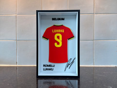 Romelu Lukaku – Belgium – Jersey Frame 3D Printed Soccer Display
