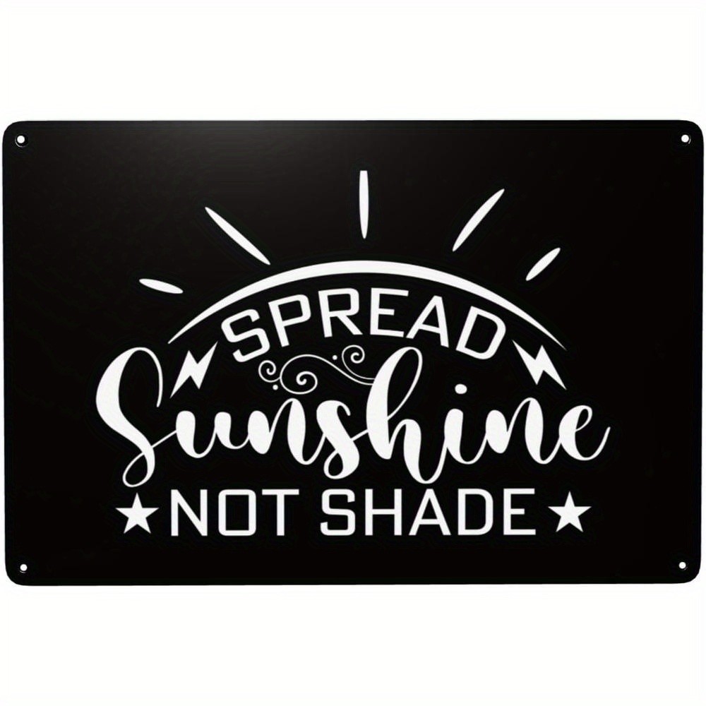 Positive Life Motivational Metal Sign Living Room Bedroom Wall Art Decor