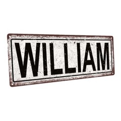 William Metal Sign; Wall Decor for Kids Room or Nursery