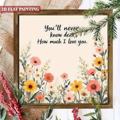 Wildflower Mom Love Quote Plaque Mother’s Day Rustic Farmhouse Wall Art Decor