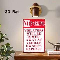 20.32×30.48 cm Metal Sign “Red Warning: No Parking”