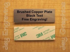 Custom Engraved 1×3 Plaque Plate | Brushed Gold, Silver, Copper or Bronze Finish