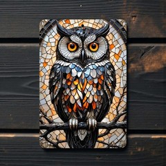 Owl Metal Sign – 8×12 Nature Wildlife Décor, Aluminum Bird Wall Art
