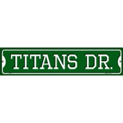 Titans Dr Novelty Metal Street Sign Plaque for Home Door Garage Wall