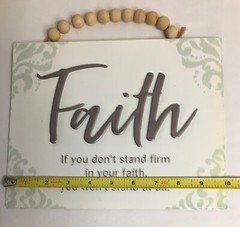 If you Don’t Stand Firm In Your Faith Beige Brown Green Metal Plaque 8 x 10 EC!