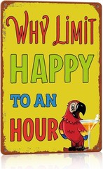 Vintage Metal Bar Signs For Home Wall Decor Funny Tin Sign Happysign02
