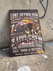 2 Live Crew Luke Skywalker Records Metal Sign, Retro Vertical Rectangle