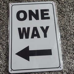 Metal Sign One Way 11-3/4″ X 7-3/4″ Left Arrow