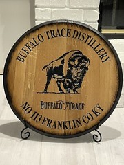 Rustic Home Bar Decor Bourbon Whiskey Barrel Head Lid wood wall art