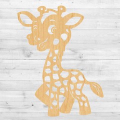 Cute Giraffe Cut out, Wood plaque sign,wood Crafts,Craft supply,