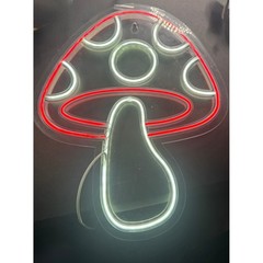 Mushroom LED Neon Sign Red White USB Powered Wall Decor Light Toadstool