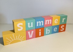 Target Summer Vibes Decorative Wooden Block Set