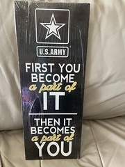 NEW U.S. Army Official Licensee Wooden Sign Wood United States (18.5″ x 7.25″)