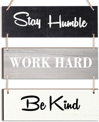 Rustic Motivational Wall Decor Plaque Sign for Office Home Black New