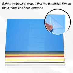 4Pcs, 11.8×11.8″ Double Color ABS Laser Engraving Sheet Brushed Gold/Black