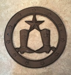 6″ Western Star & Cowboy Boots Metal Wall Decor Art Sign