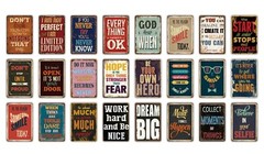 Watch Your Thoughts They Become Words Metal Tin Sign Quotes Plaque Wall Poster