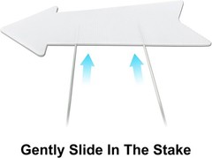 Blank Arrow Signs With Stakes 6 Pack – 17 x 6 Inches Wedding Directional Yard Si