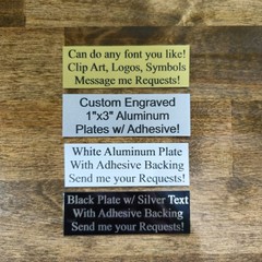 1×3 Custom Plate Aluminum Trophy Award Display Case Home Business Decor Sign