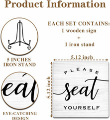 Please Seat Yourself Funny Bathroom Wood Decor Sign, Rustic Farmhouse Bathroom
