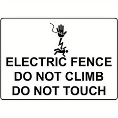 Retro Do Not Touch Electric Fence Metal Sign Security Decoration for Farm Ranch