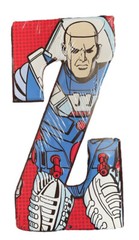 DC Comics Mister Freeze Metal Letter “Z” 10″x 5″ Open Road Brands Wall Décor