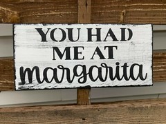 Farmhouse Sign MARGARITA Home bar rustic Kitchen 12 inch lounge club wood