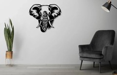Majestic Elephant Metal Wall Art, Elegant Animal Decor, Rustic Home Gift