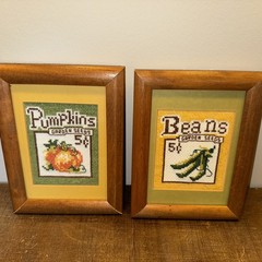 Garden Seeds Crossstiched Wall Hangings