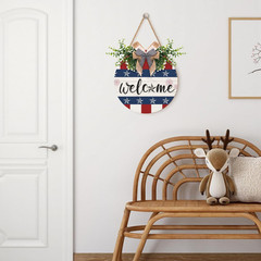 4Th of July Welcome Sign for Front Door Decorations Patriotic Memorial Day