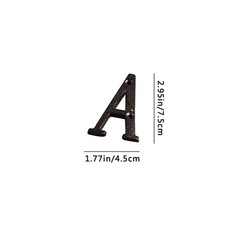 Cast Wrought Iron Black Antique House Door Address Alphabet Letters and Numbers