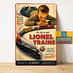 Lionel Trains Vintage Advertising Metal Poster Tin Sign Model Railroad 20x30cm