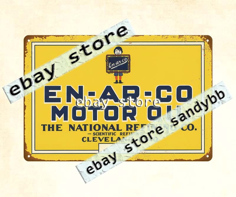 En-Ar-Co Motor Oil Oil oil company collectible tin sign