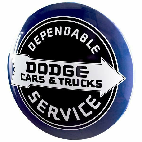 Dodge Cars & Trucks 15″ Round Dome Sign, Game Room Decor, Man Cave, Garage, Bar