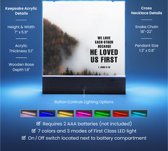 Love One Another Religious Plaque & Cross Gift Set, Christian Gifts