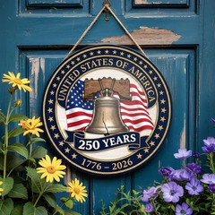Liberty Bell 250th Anniversary Patriotic Wooden