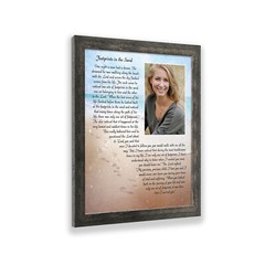 Footprints in the Sand Inspirational Wall Art, Christian Gifts for Women, Beach