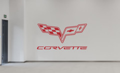 Corvette Chevy Garage, Game room, Bar Wall Art Decal Sticker, Design/Size/Colors