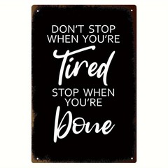 Metal Wall Art Sign 12×8 Motivational Quote
