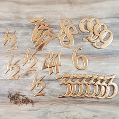 25 pc lot 3.5″ Bronze VTG House Address Numbers 1/2, 3, 4, 6 or 9, 7, 8 +Nails