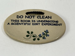Mountain Meadows Pottery Do Not Clean Plaque Handmade USA